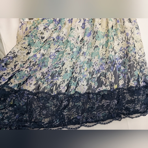 2/$30 SO Green Blue Bubble Short Mini Skirt Pleated Ruffled Casual (#801) - Picture 5 of 7